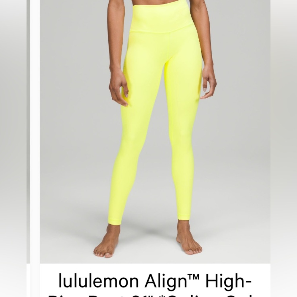 Lululemon Align Leggings | Size 10 | Electric Yellow ⚡️ Not for the Shy